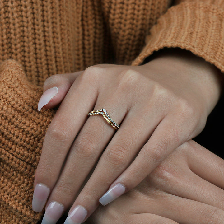 Diamond Milgrain Wedding Band