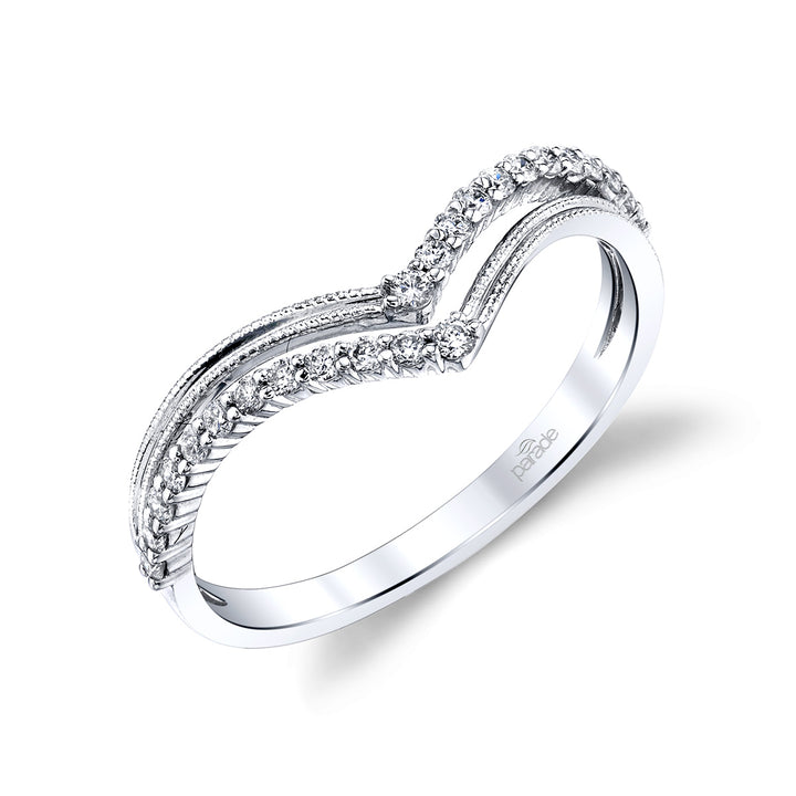 Diamond Milgrain Wedding Band