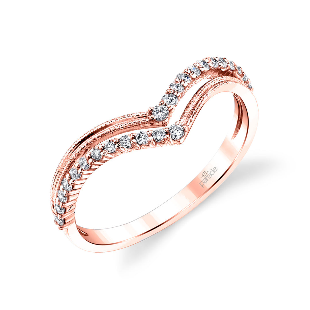 Diamond Milgrain Wedding Band