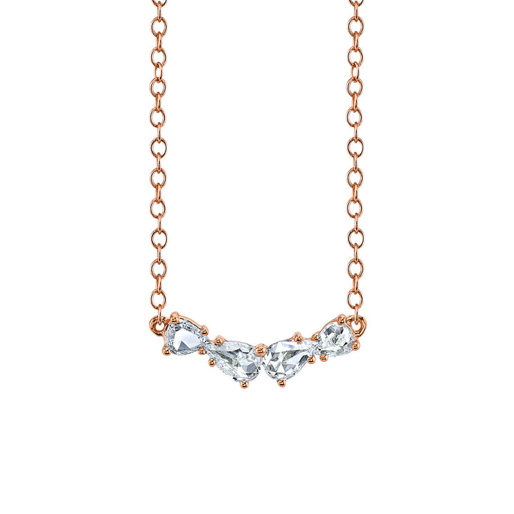 Pear-Shaped Rose-Cut Diamond Necklace