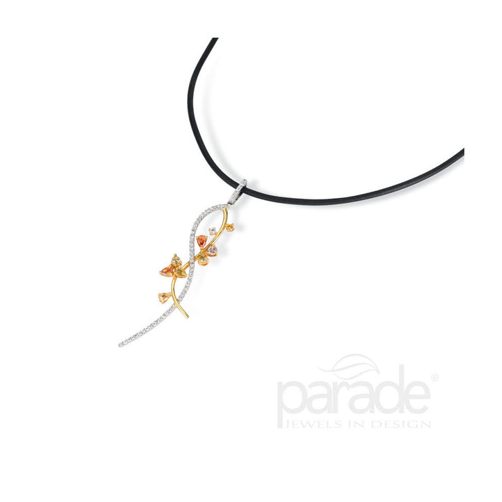 Fancy Color Diamond Twist Necklace