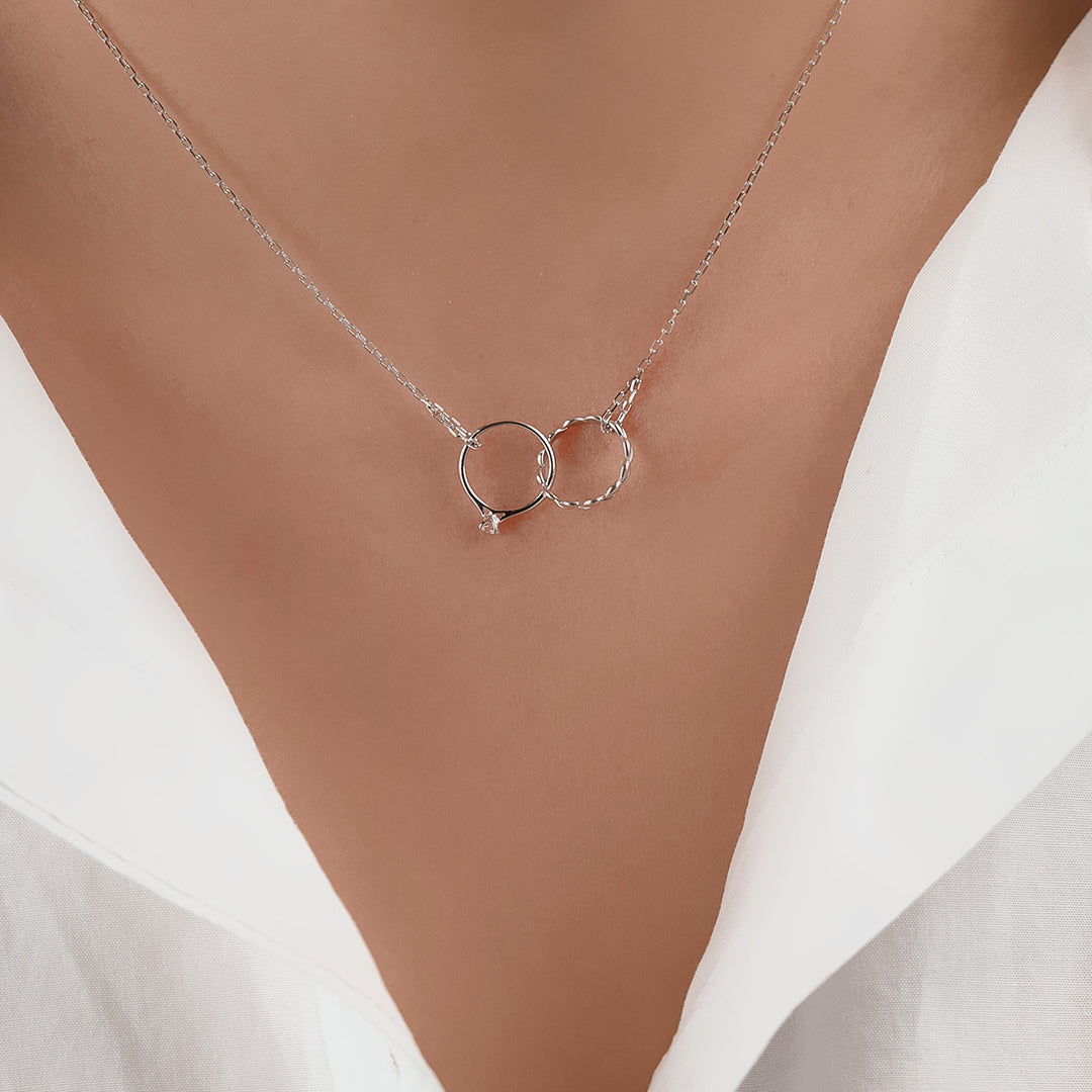 Round Diamond Solitaire Necklace