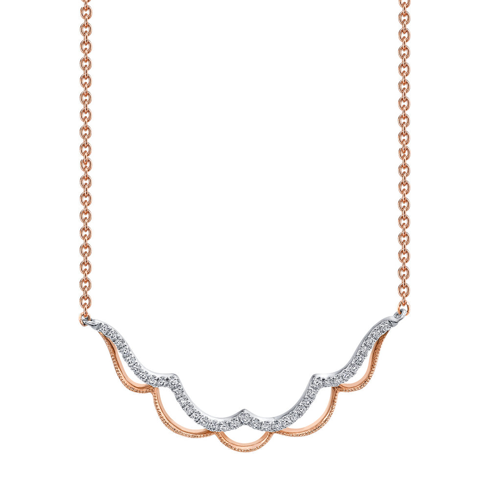 Diamond Milgrain Necklace