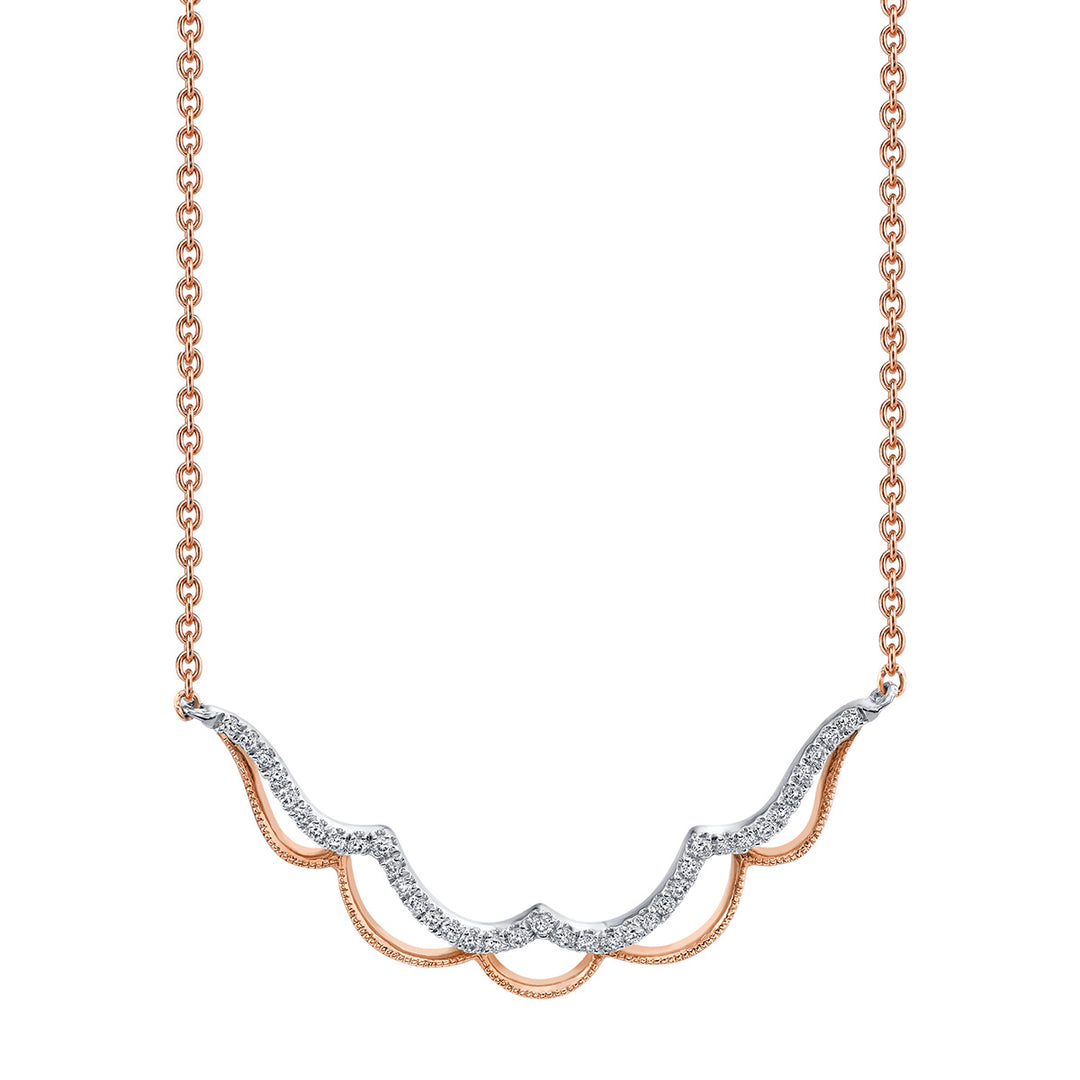 Diamond Milgrain Necklace