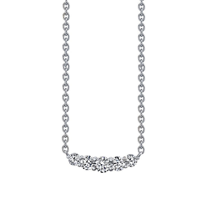 Diamond Curved Necklace
