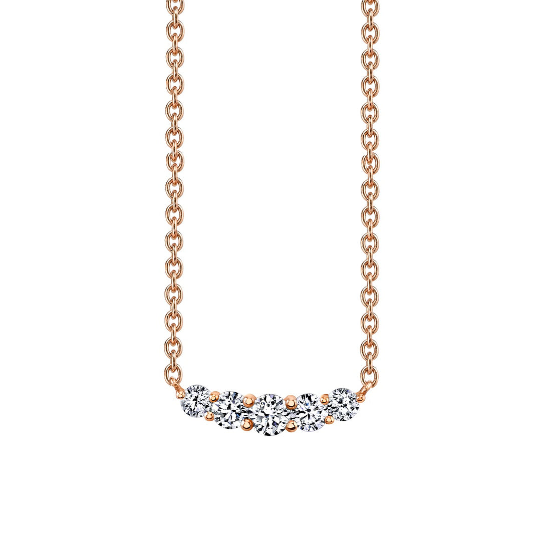 Diamond Curved Necklace