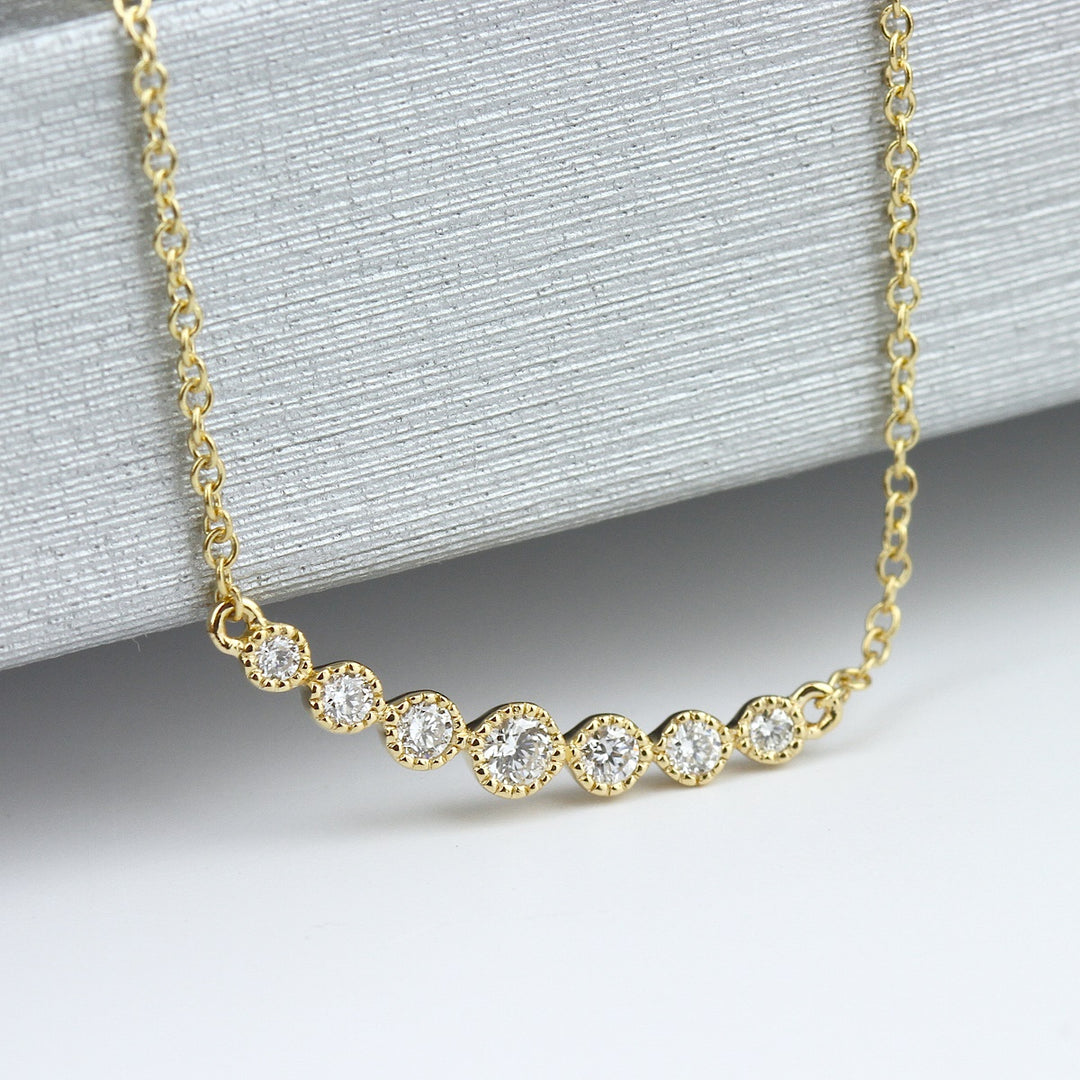 Diamond Curved Necklace