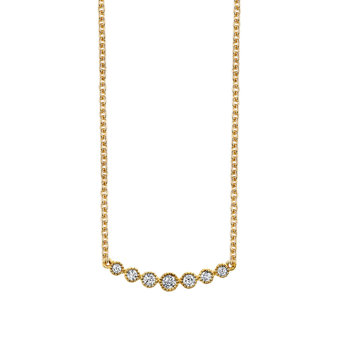 Diamond Curved Necklace