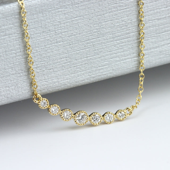 Diamond Curved Necklace