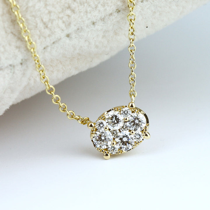 Oval Cluster Necklace