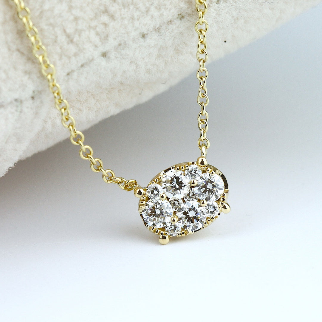 Oval Cluster Necklace