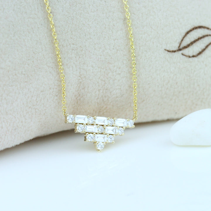 Baguette Diamond Necklace