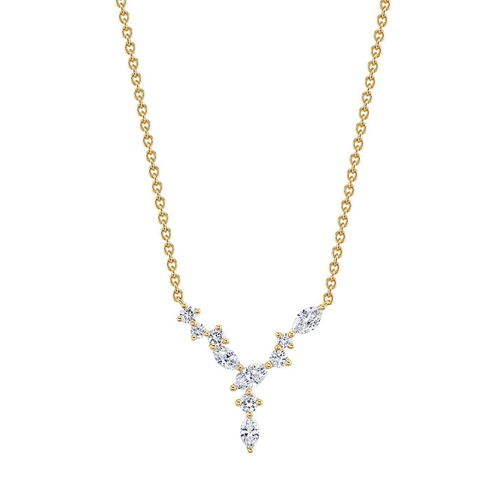 Marquise & Round Diamond Necklace
