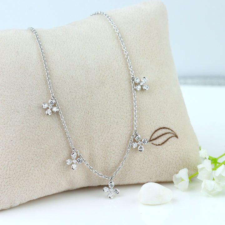 Diamond Floral Necklace