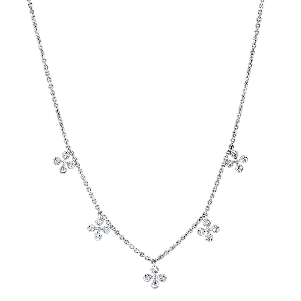 Diamond Floral Necklace