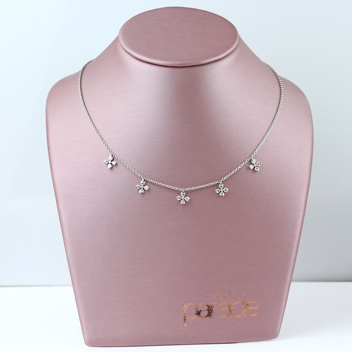 Diamond Floral Necklace