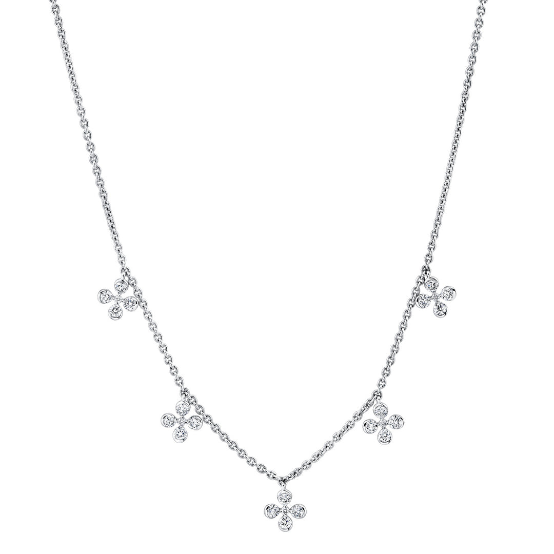 Diamond Floral Necklace
