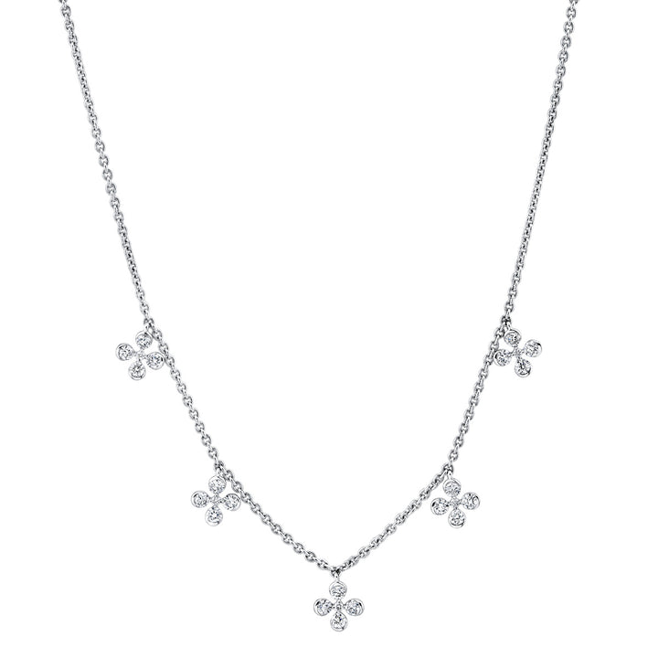 Diamond Floral Necklace
