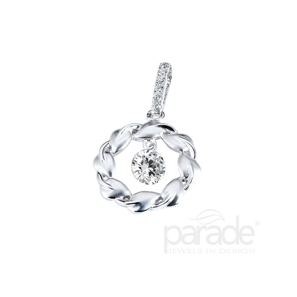 Diamond Lyria Leaves Pendant