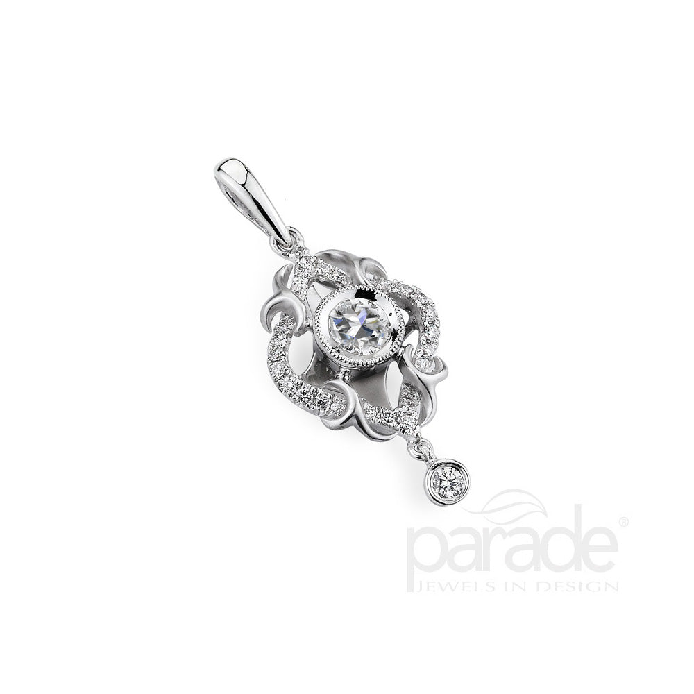 Diamond Lyria Leaves Pendant