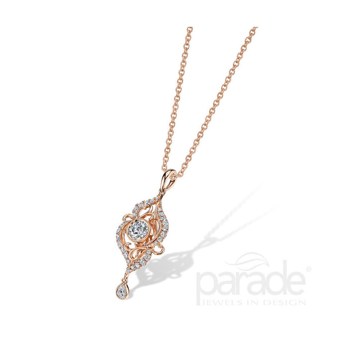0.64 Carat Diamond Lyria Leaves Pendant