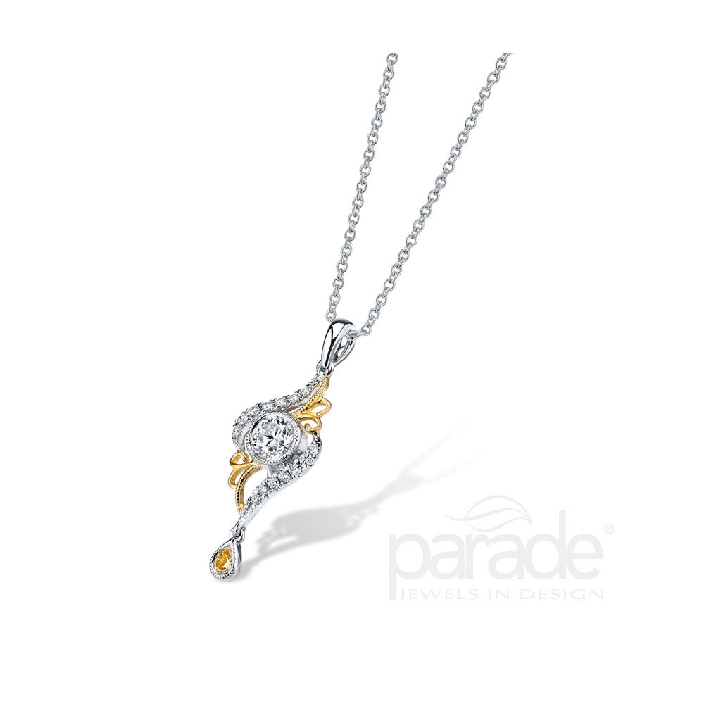 0.38 Carat Diamond Milgrain Pendant