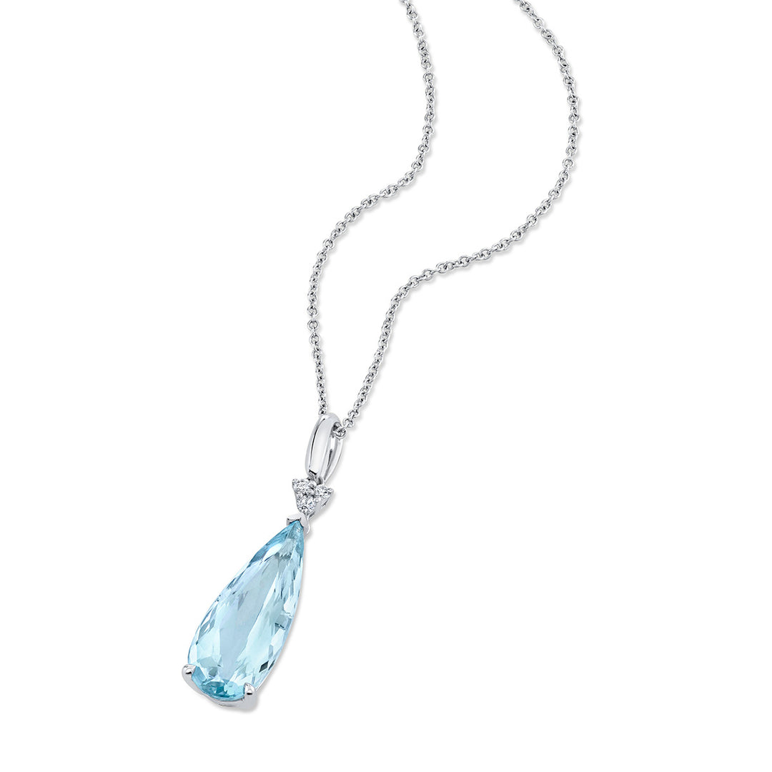 Gemstone & Aquamarine Pendant