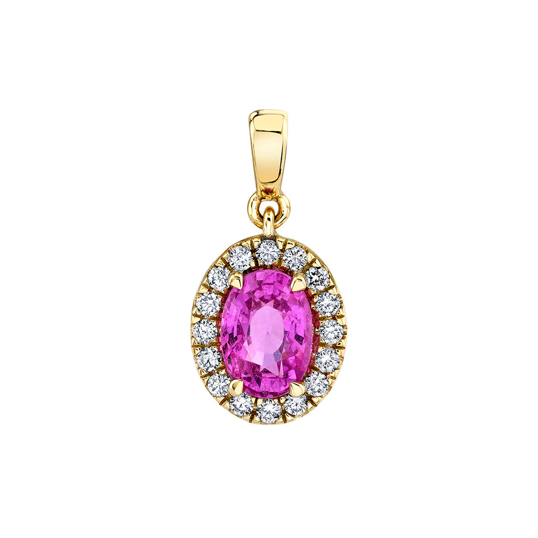 Gemstone Halo Pendant