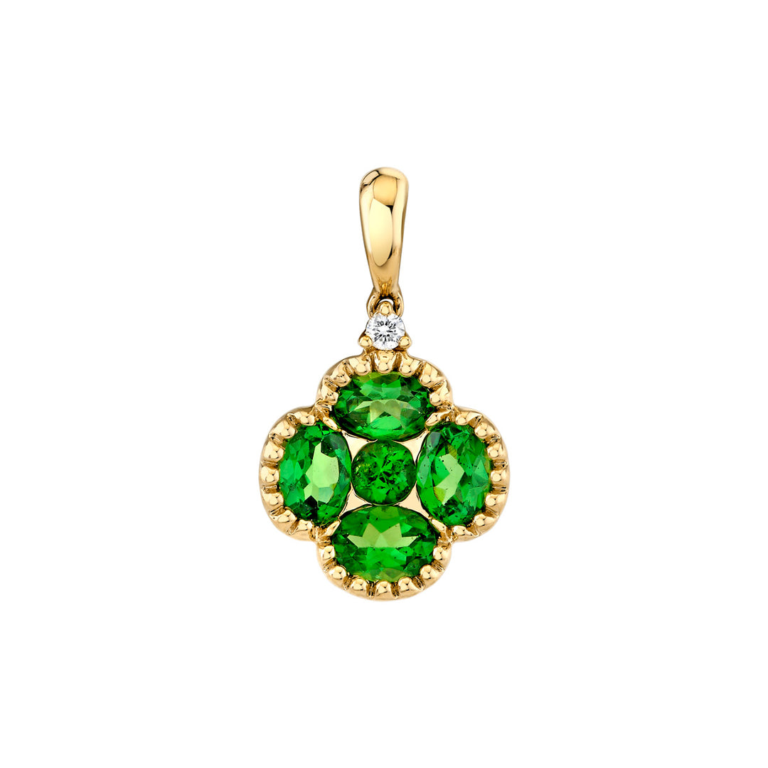 Tsavorite Clover Pendant