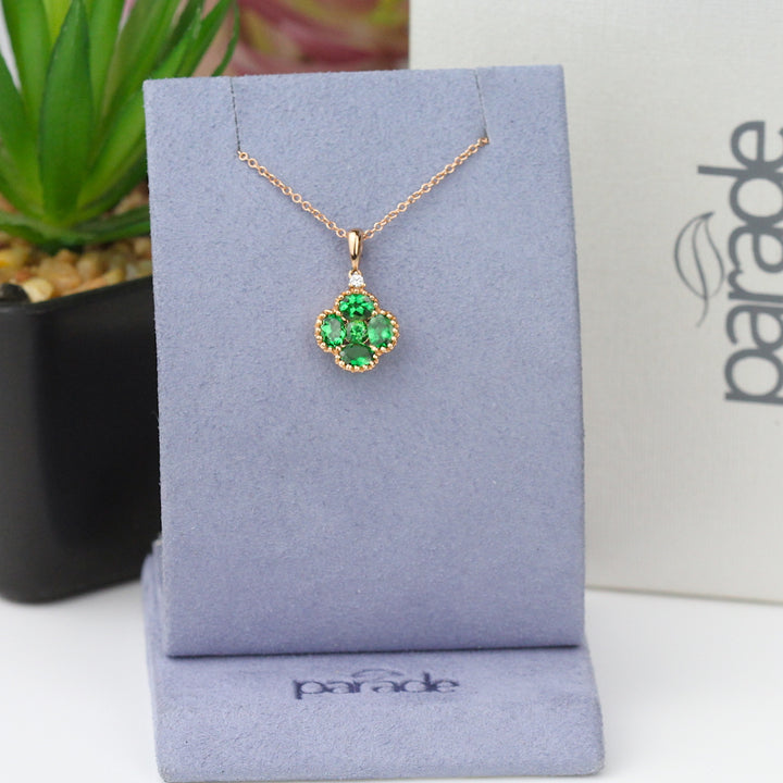Tsavorite Clover Pendant