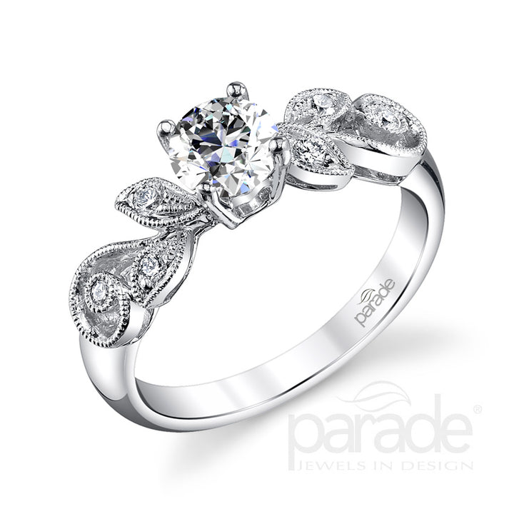 Diamond Milgrain Engagement Ring