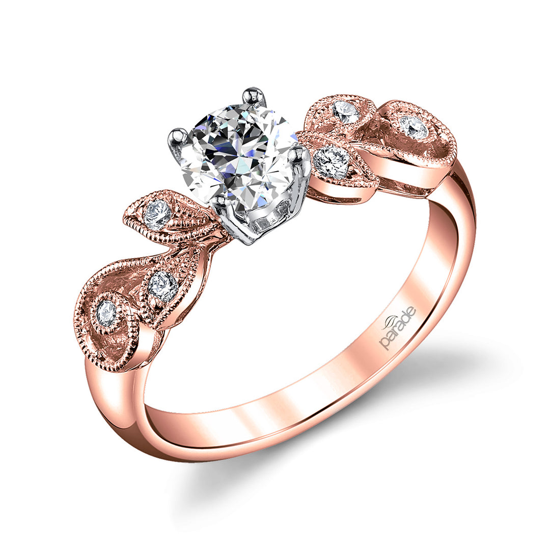 Diamond Milgrain Engagement Ring