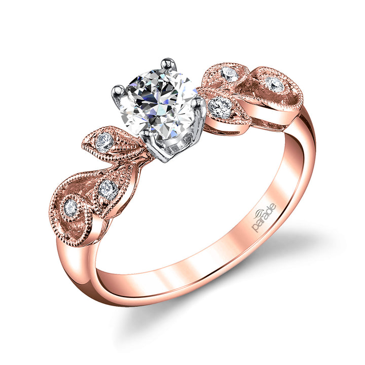 Diamond Milgrain Engagement Ring