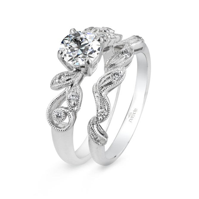 Diamond Milgrain Engagement Ring