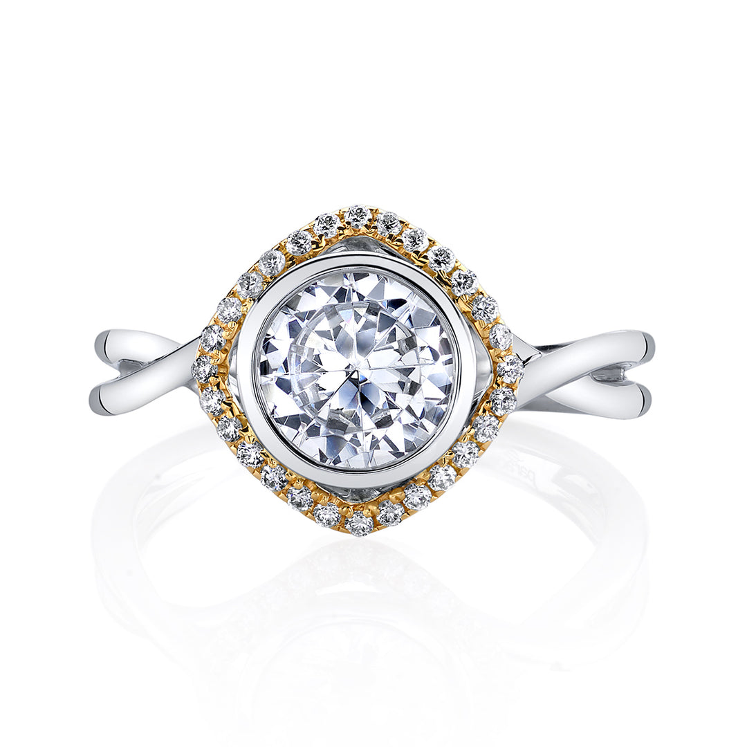Round Diamond Halo Engagement Ring