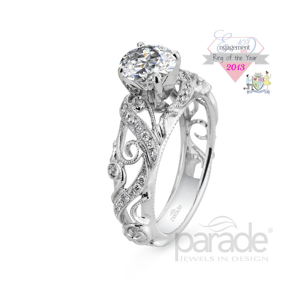 Diamond Floral Engagement Ring