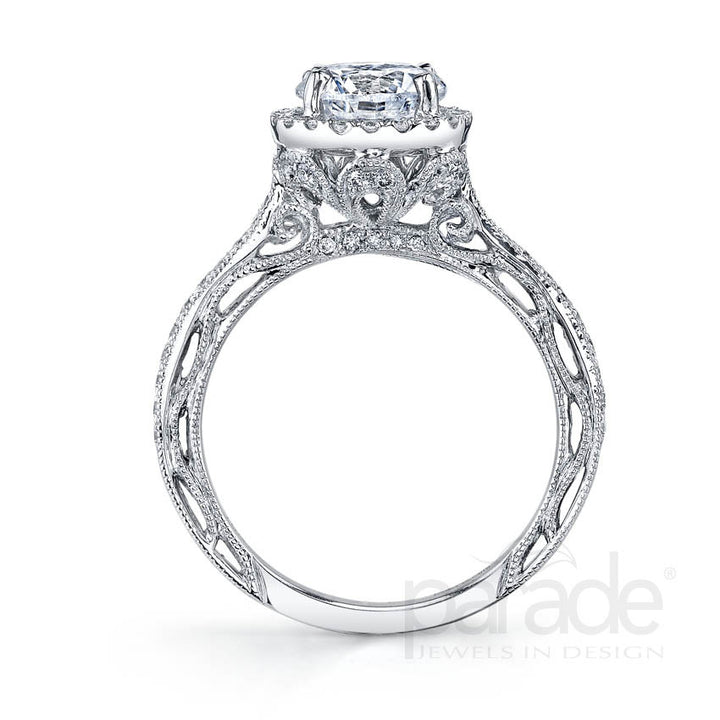 Diamond Milgrain Engagement Ring