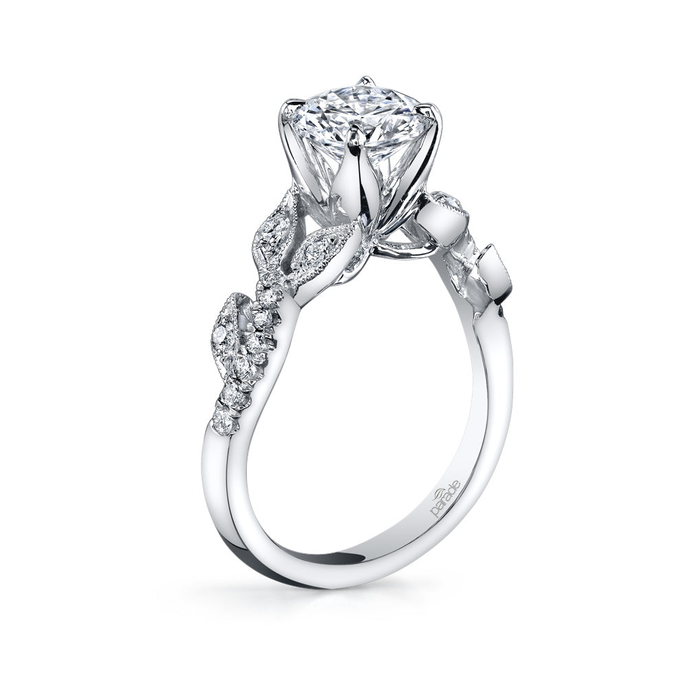 Diamond Milgrain Engagement Ring
