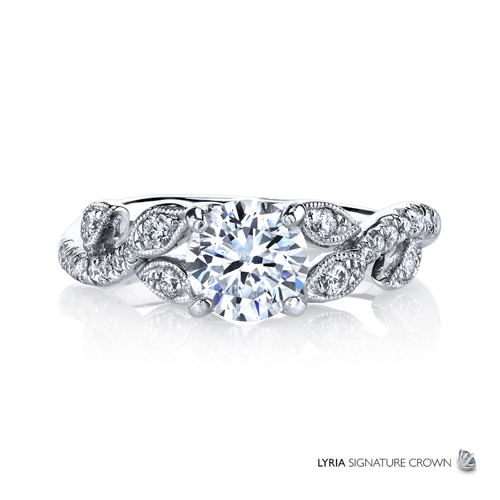 Diamond Milgrain Engagement Ring