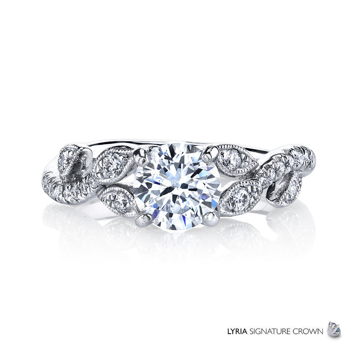 Diamond Milgrain Engagement Ring
