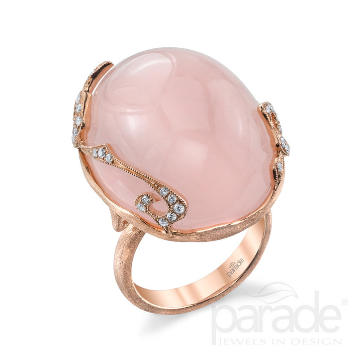 51.75 Carat Pink Chalcedony Engagement Ring