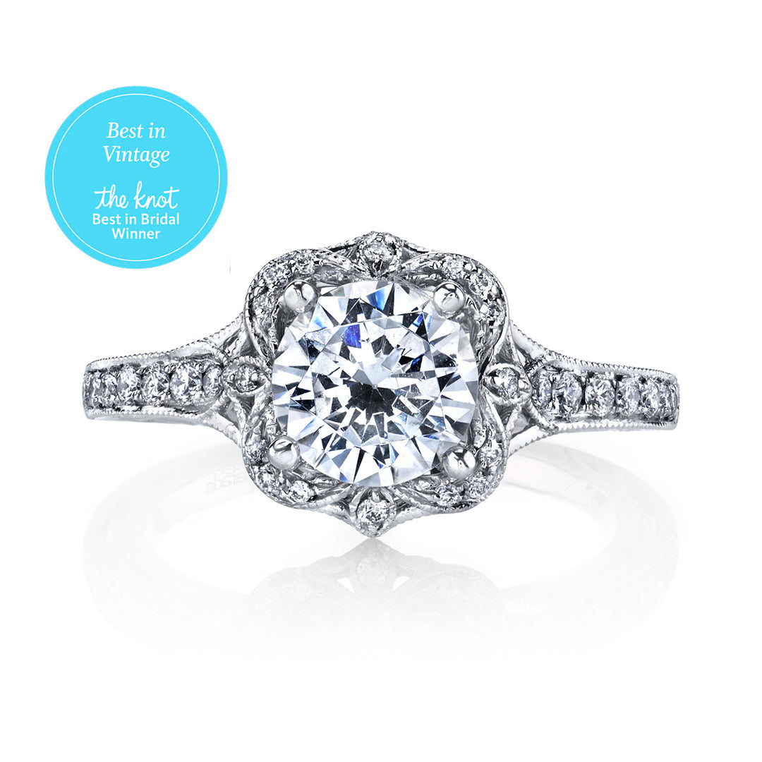 Diamond Halo Engagement Ring