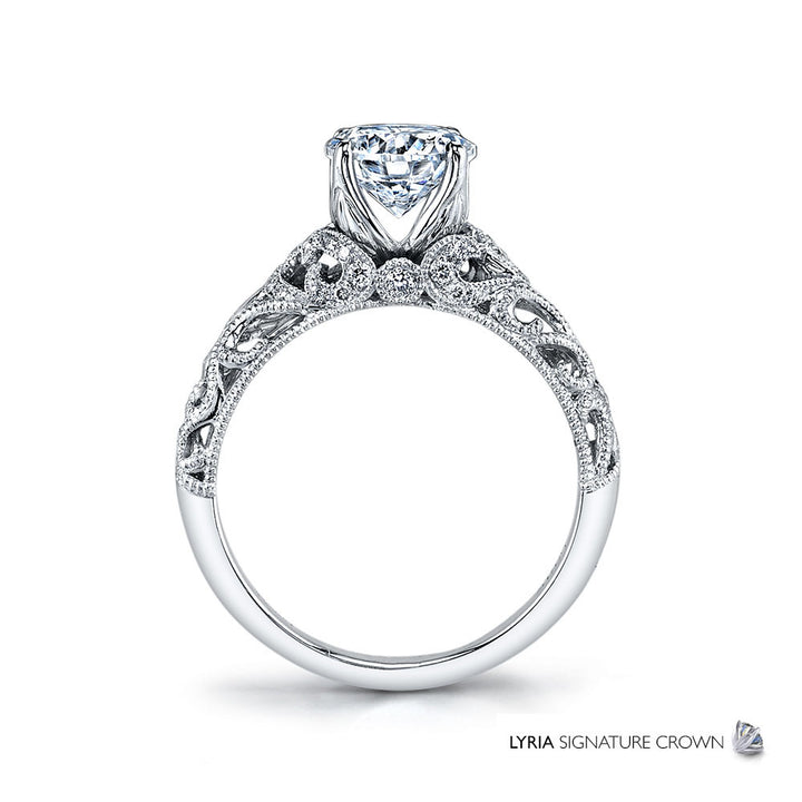 Diamond Milgrain Engagement Ring
