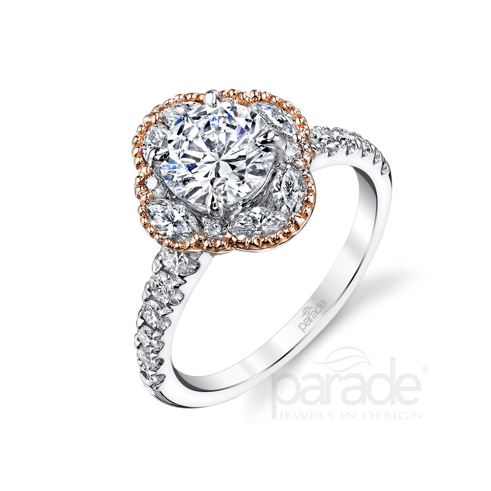 Marquise Diamond Halo Engagement Ring