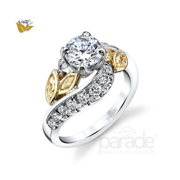 Marquise Diamond Twist Engagement Ring