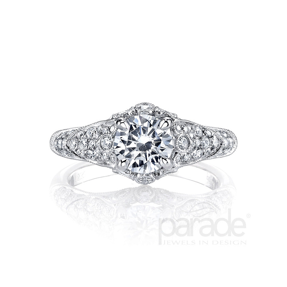 Diamond Filigree Engagement Ring