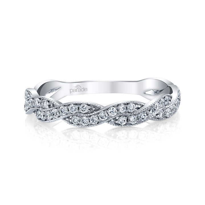 Diamond Milgrain Wedding Band
