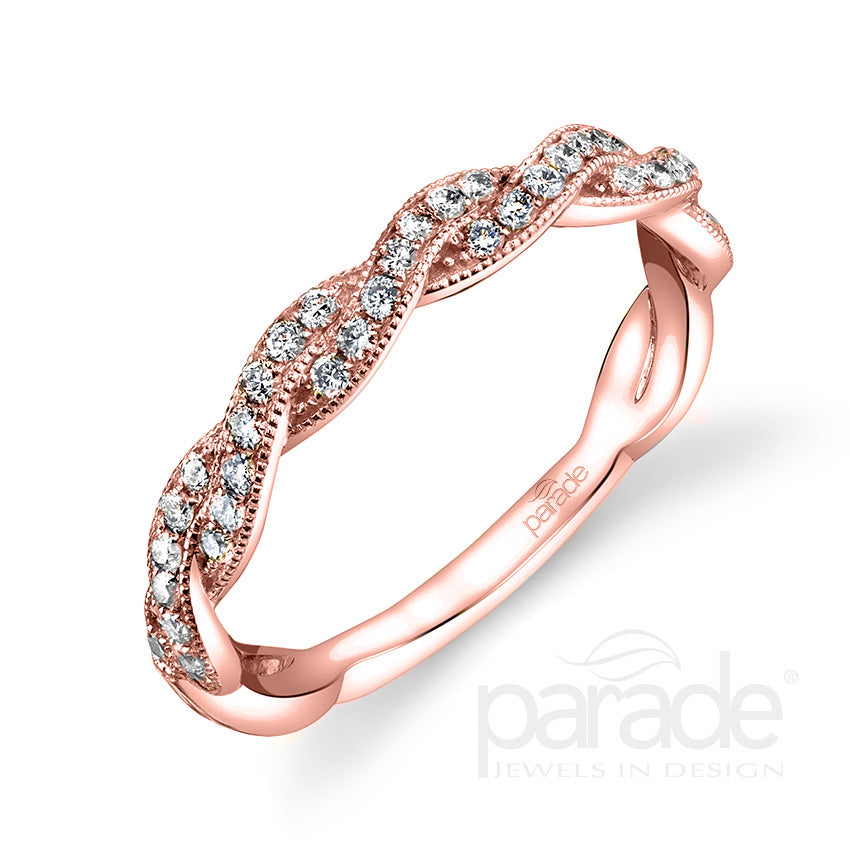Diamond Milgrain Wedding Band