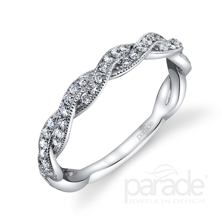 Diamond Milgrain Wedding Band