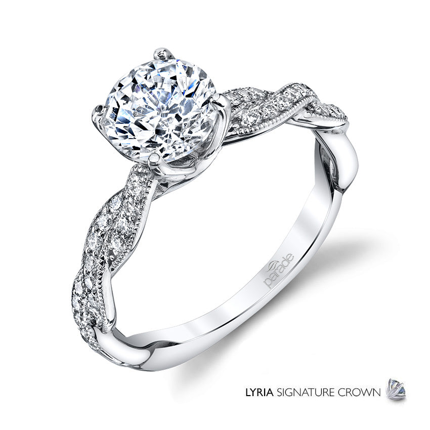Diamond Milgrain Engagement Ring